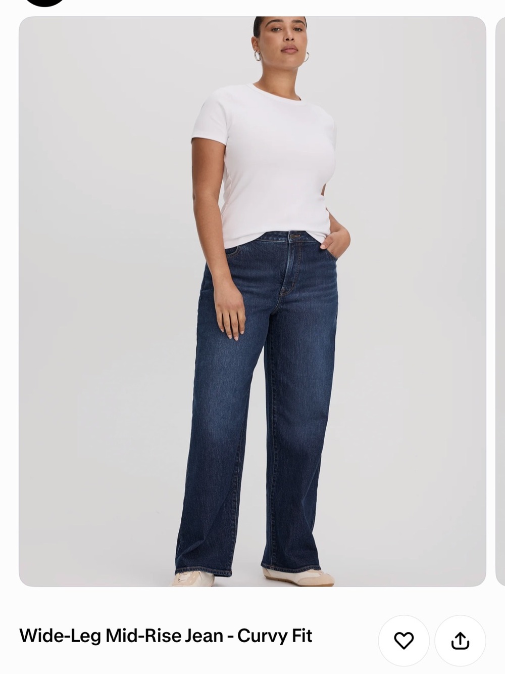 Reitmans Dark Indigo Wide-Leg Curvy Jeans